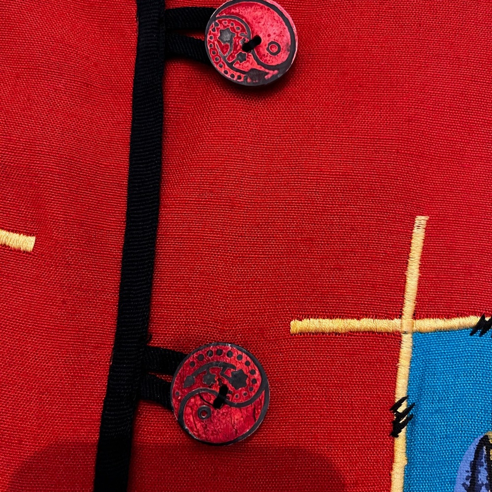 Allure Colorful Patchwork Jacket With Elephant Mo… - image 4